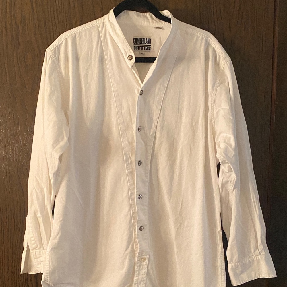 Cumberland Outfitters Men's Classic White Button Down Shirt